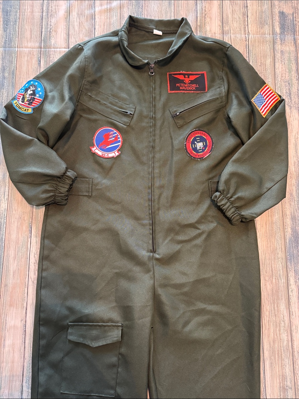 Kid’s Olive Green Military Flight Suit (Sz: L)
